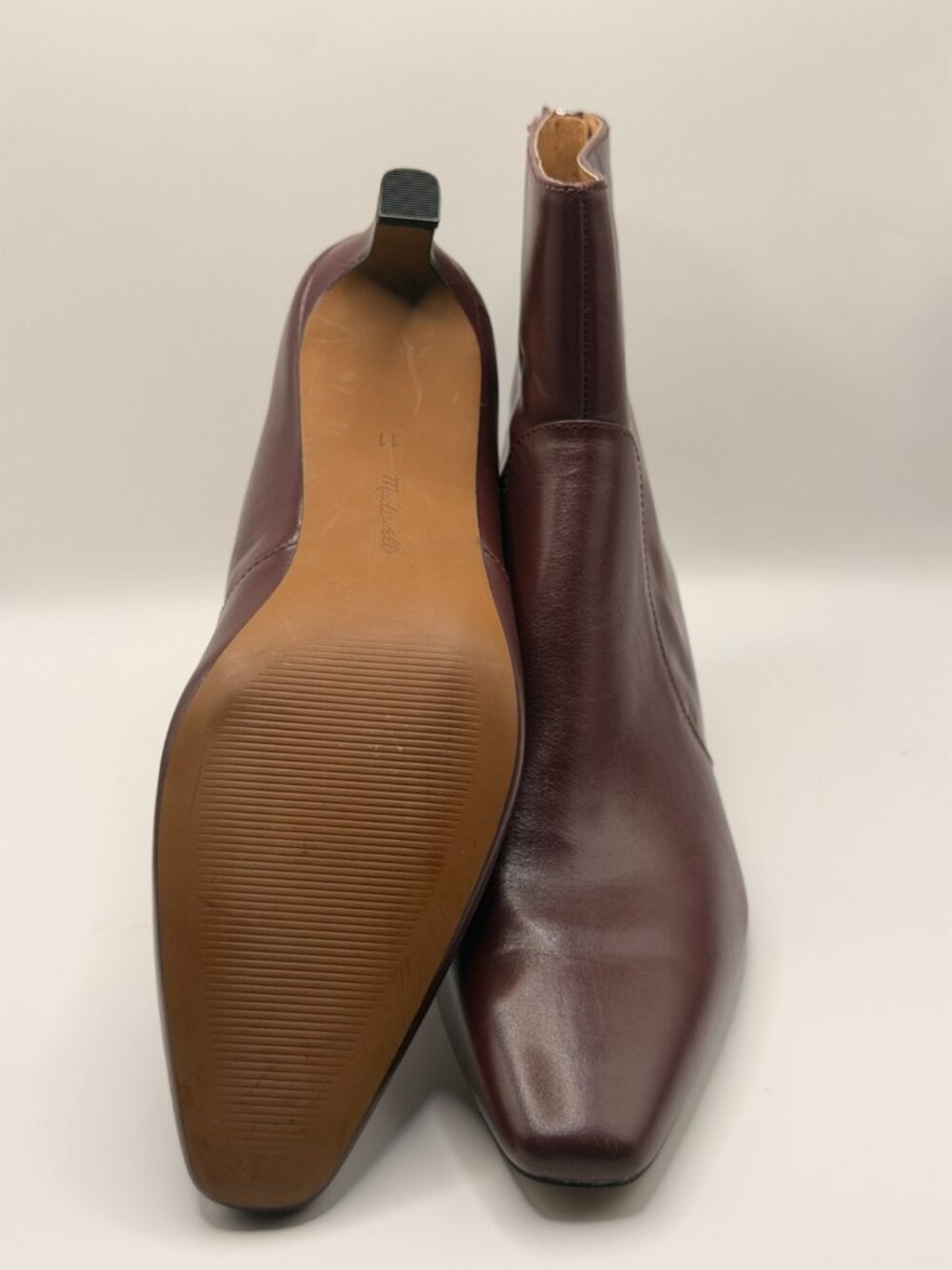 Madewell Womens The Dimes Turkish Coffee Leather Kitten-Heel Boot Sz 11 - Picture 8 of 8